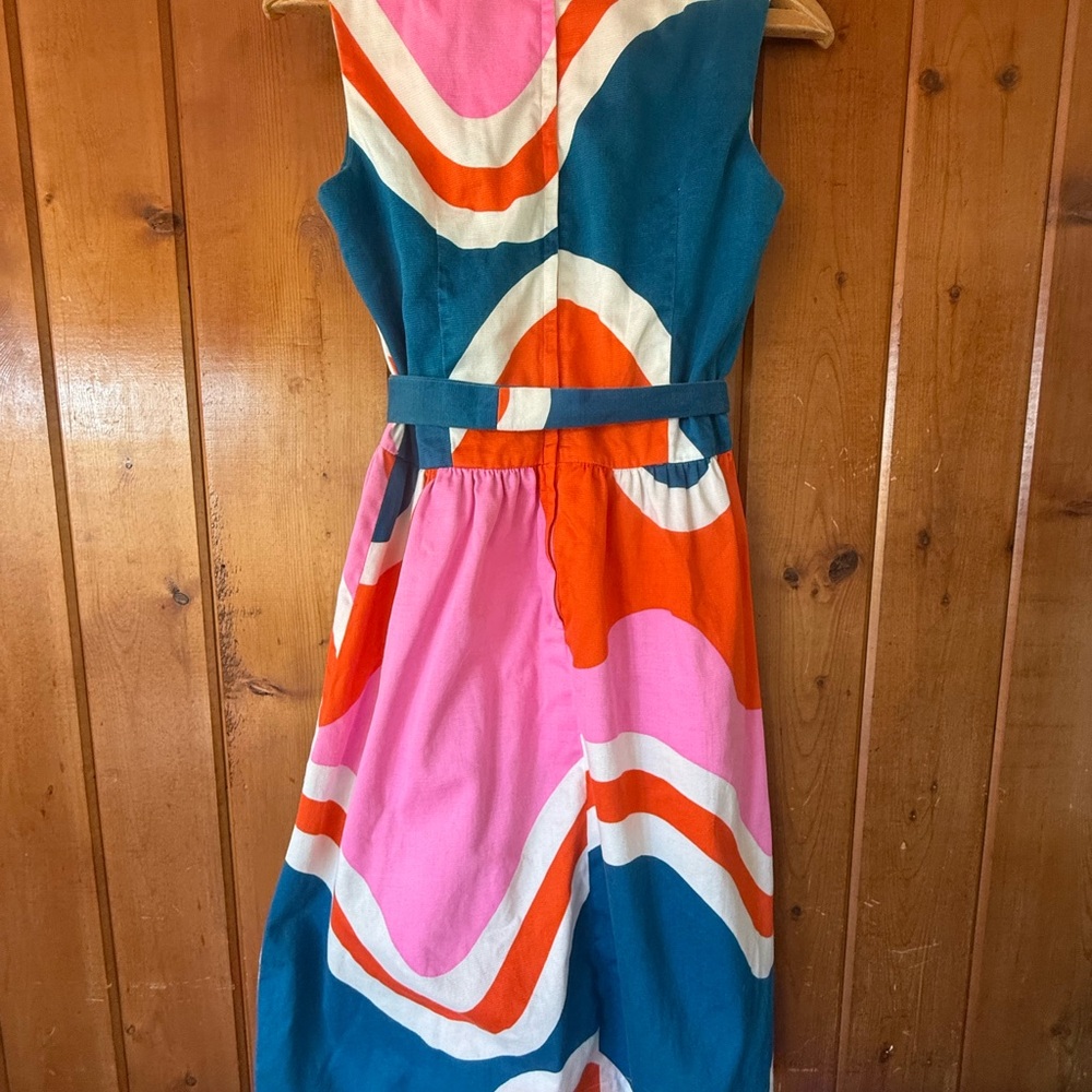 Malia Vintage Geometric Wave Women's Dress - Picture 6 of 7